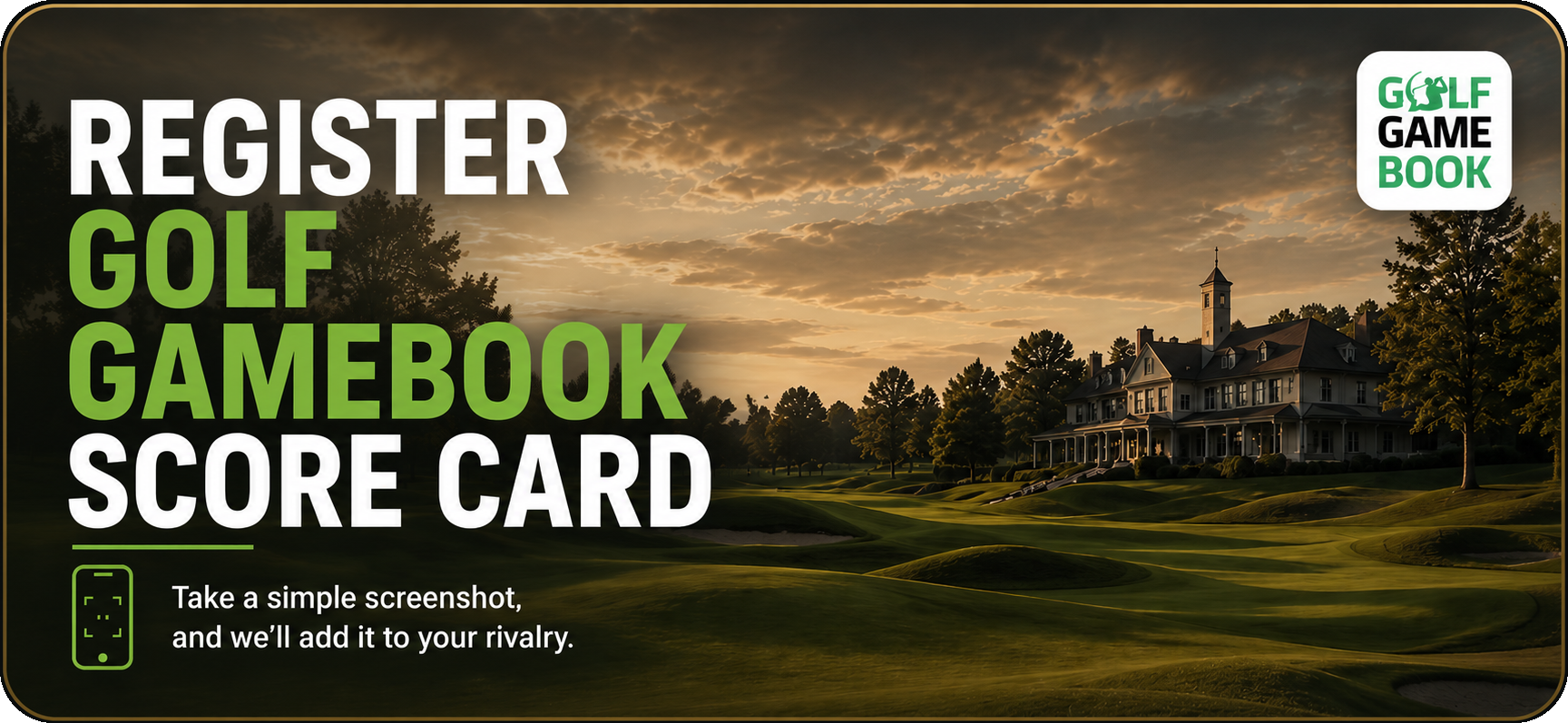 Register Golf GameBook score card